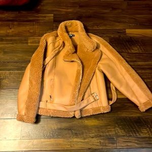 Missguided Shearling Aviator Jacket